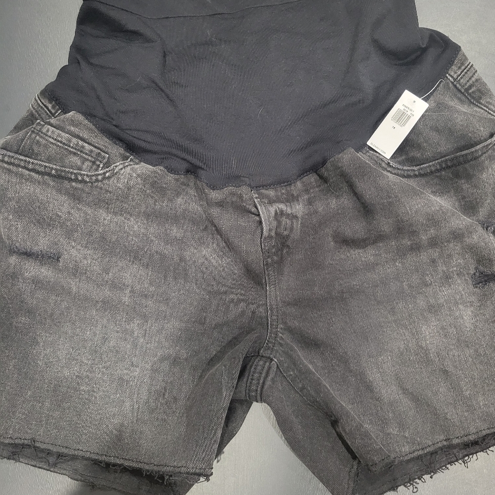 Old Navy Black Maternity Black Denim Short